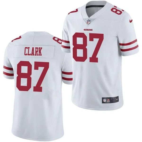 Men San Francisco 49ers 87 Dwight Clark Nike White Vapor Limited NFL Jersey